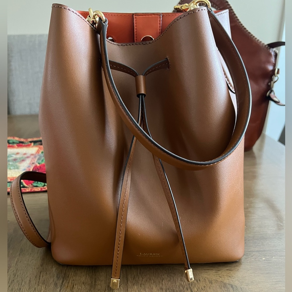Lauren Ralph Lauren Dryden Debby Leather Drawstring - Used once